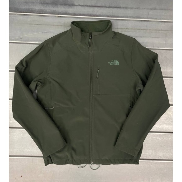 The North Face Apex Bionic 2 Jacket Mens Large Ivy Green Soft Shell Full Zip - Picture 1 of 13